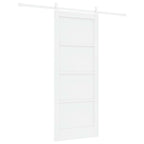 Porta scorrevole in legno massello di pino bianco 83 x 202 cm