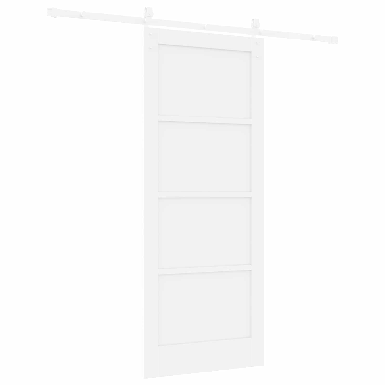 Porta scorrevole in legno massello di pino bianco 83 x 202 cm