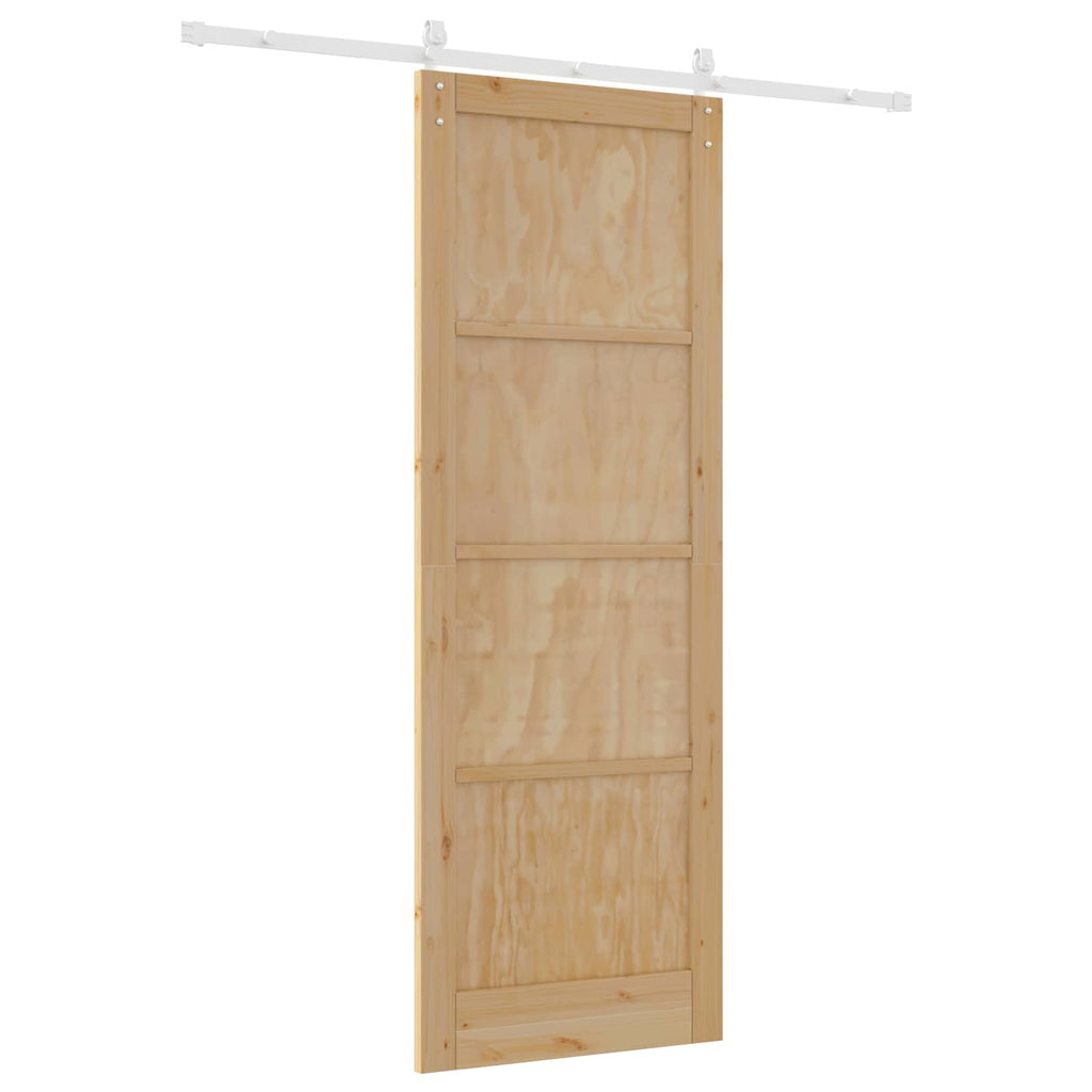Porta Scorrevole Naturale e Bianco 83 x 232 cm