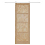 Porta Scorrevole Naturale e Bianco 83 x 232 cm