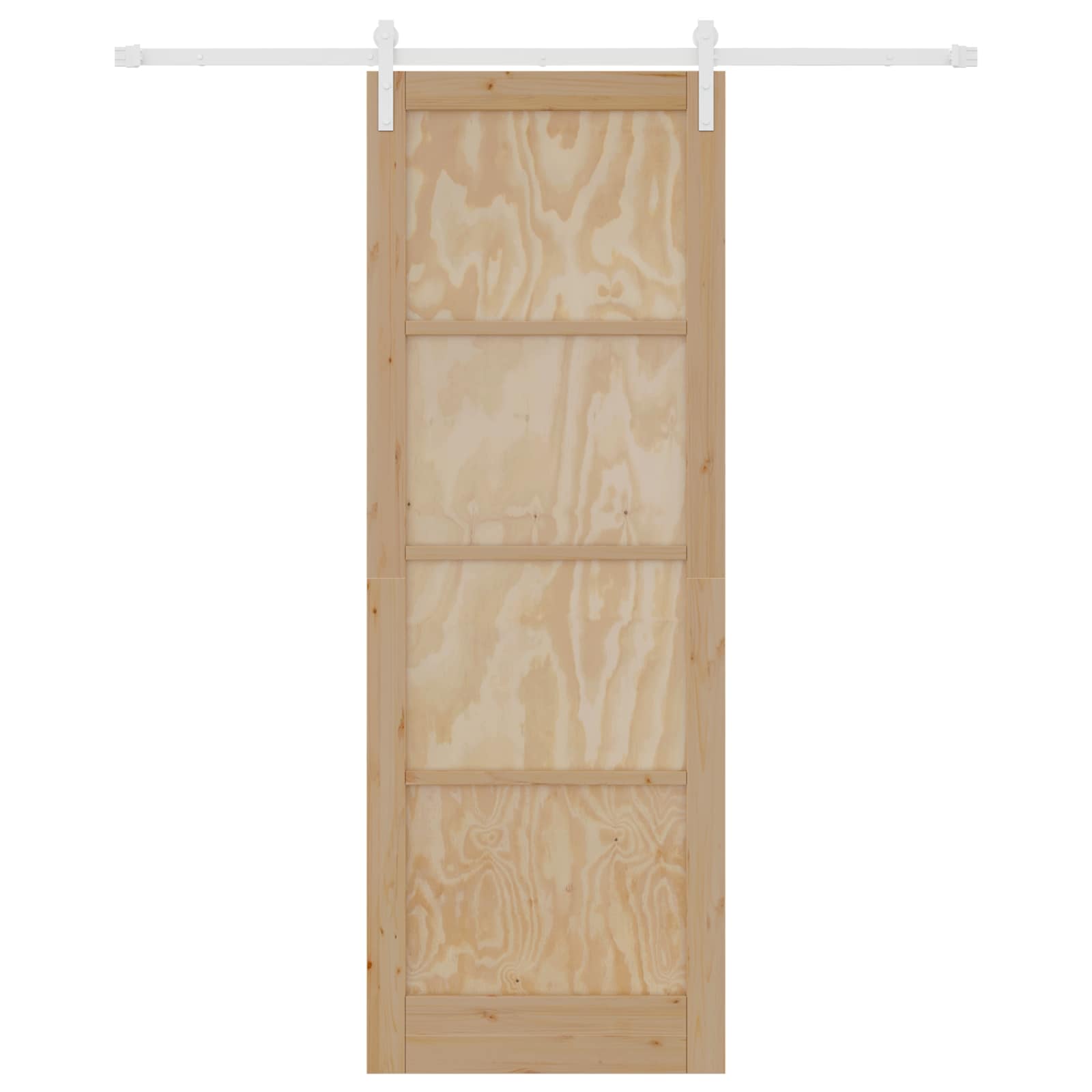 Porta Scorrevole Naturale e Bianco 83 x 232 cm