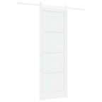 Porta Scorrevole Bianco 83 x 232 cm Legno Massello di Pino