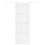 Porta Scorrevole Bianco 83 x 232 cm Legno Massello di Pino