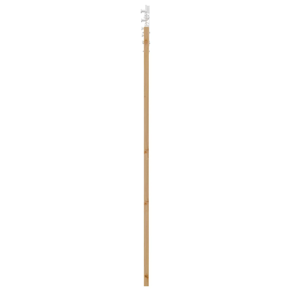 Porta Scorrevole Naturale e Bianco 86 x 198,5 cm - Legno di Pino con Guida in Acciaio