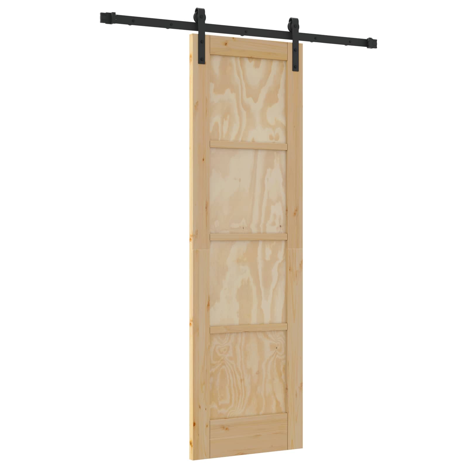 Porta Scorrevole Naturale 61 x 198,5 cm Legno Massello di Pino