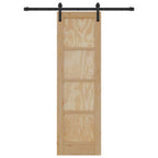 Porta Scorrevole Naturale 61 x 198,5 cm Legno Massello di Pino