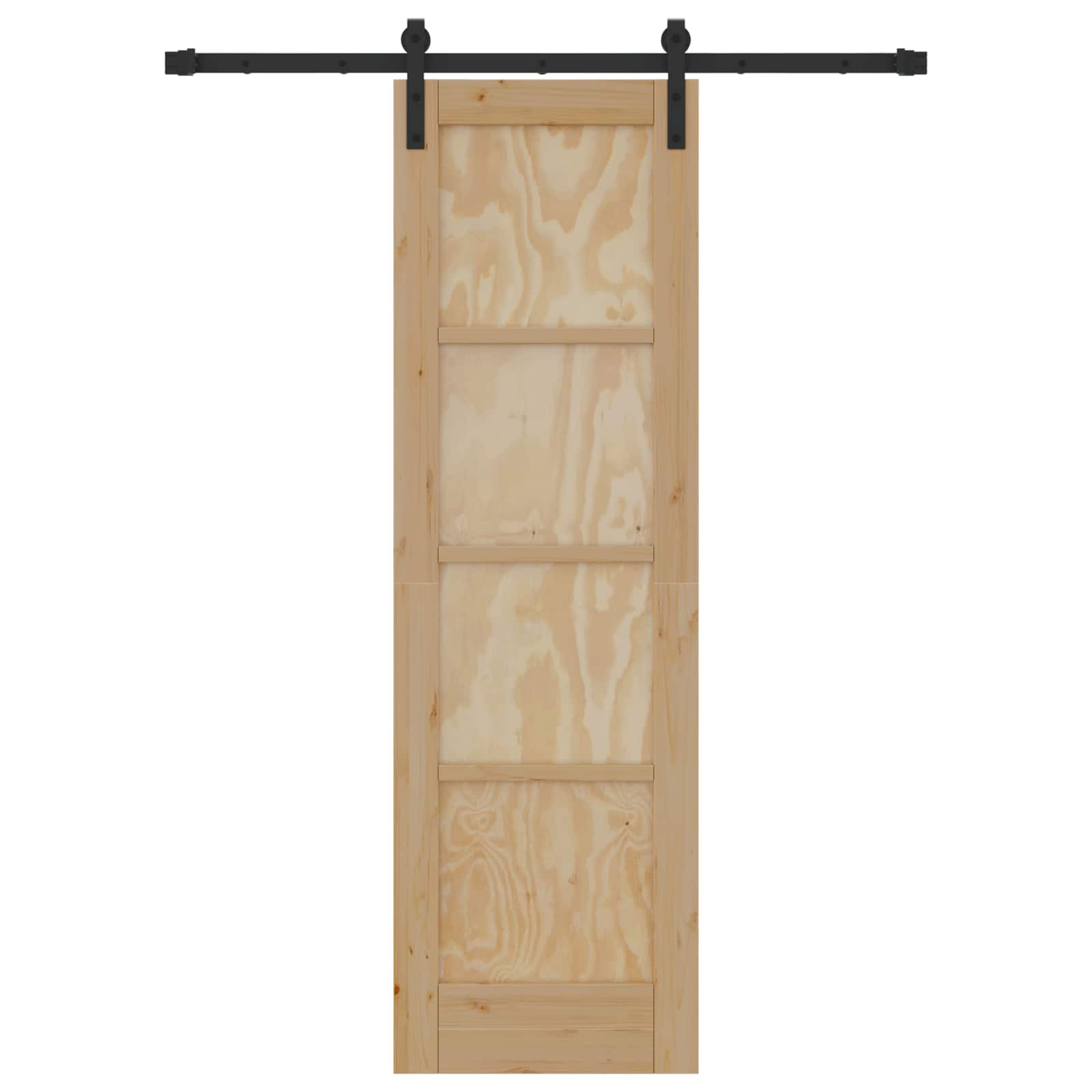 Porta Scorrevole Naturale 61 x 198,5 cm Legno Massello di Pino