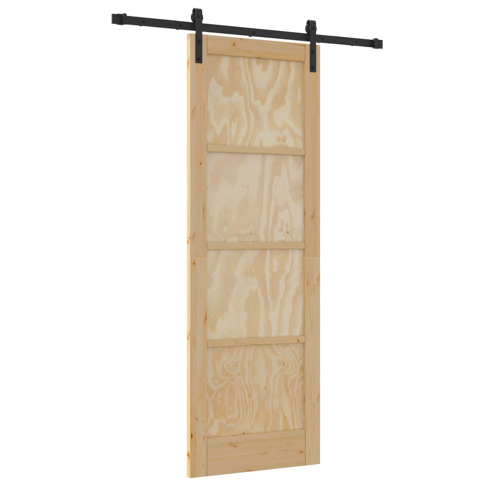 Porta Scorrevole Naturale 73,5 x 211 cm Legno Massello di Pino