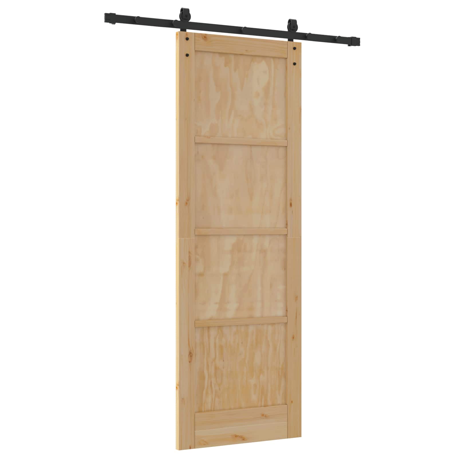 Porta Scorrevole Naturale 73,5 x 211 cm Legno Massello di Pino
