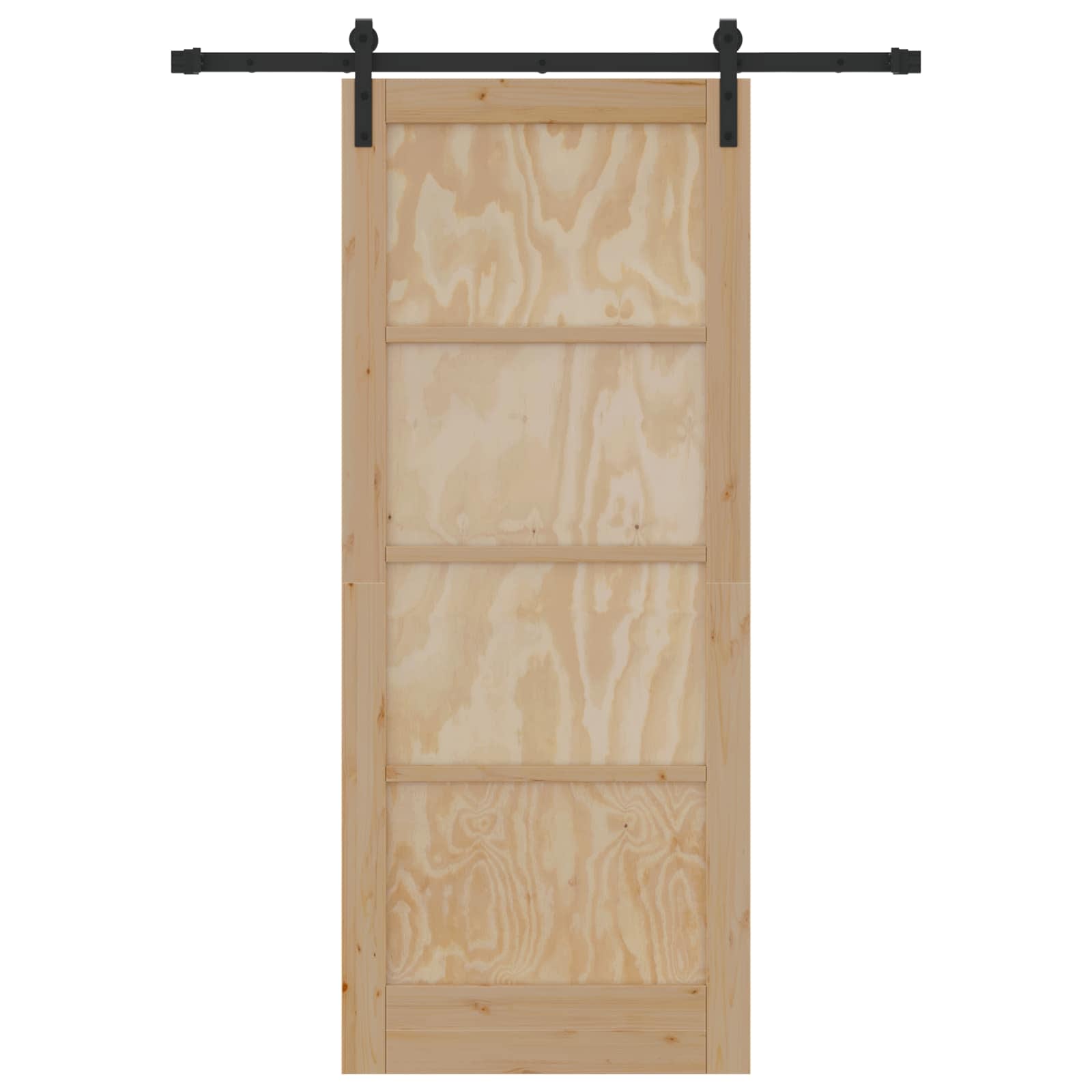 Porta Scorrevole Naturale 83 x 202 cm Legno Massello di Pino