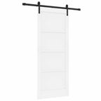 Porta Scorrevole Bianco 83 x 202 cm Legno Massello di Pino