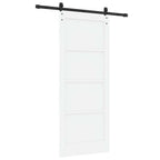 Porta Scorrevole Bianco 83 x 202 cm Legno Massello di Pino