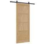 Porta Scorrevole Legno Massello di Pino Naturale 83 x 211 cm