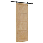 Porta Scorrevole Naturale 83 x 232 cm Legno Massello di Pino
