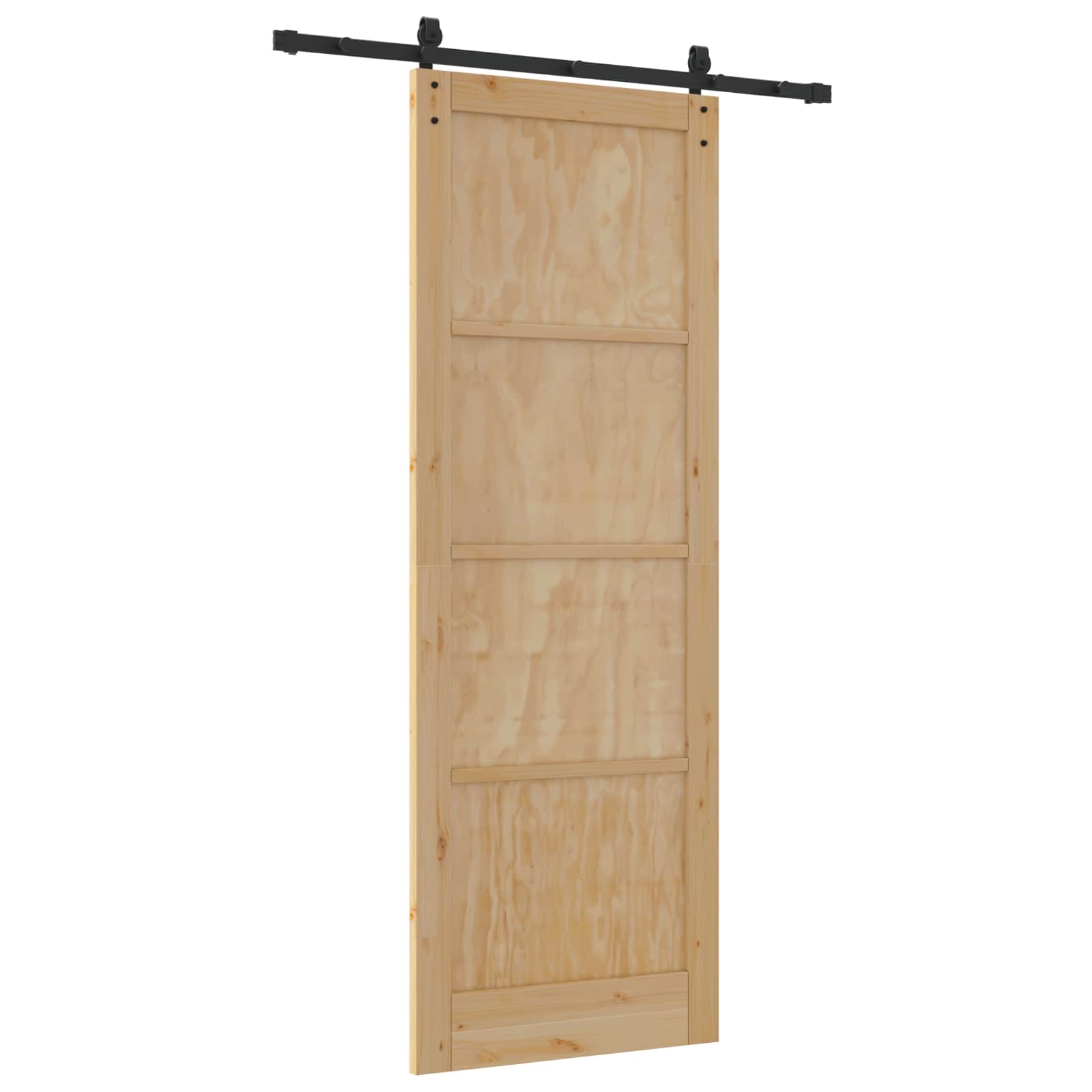 Porta Scorrevole Naturale 83 x 232 cm Legno Massello di Pino