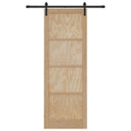 Porta Scorrevole Naturale 83 x 232 cm Legno Massello di Pino