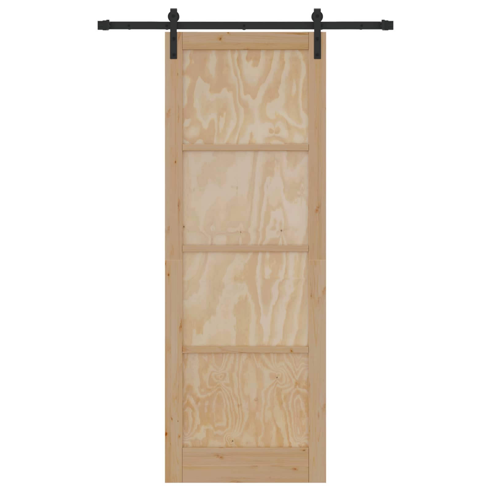 Porta Scorrevole Naturale 83 x 232 cm Legno Massello di Pino