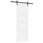 Porta Scorrevole Bianco 83 x 232 cm Legno Massello di Pino