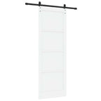 Porta Scorrevole Bianco 83 x 232 cm Legno Massello di Pino