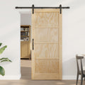 Porta scorrevole Legno massello di Pino Naturale 86 x 198,5 cm