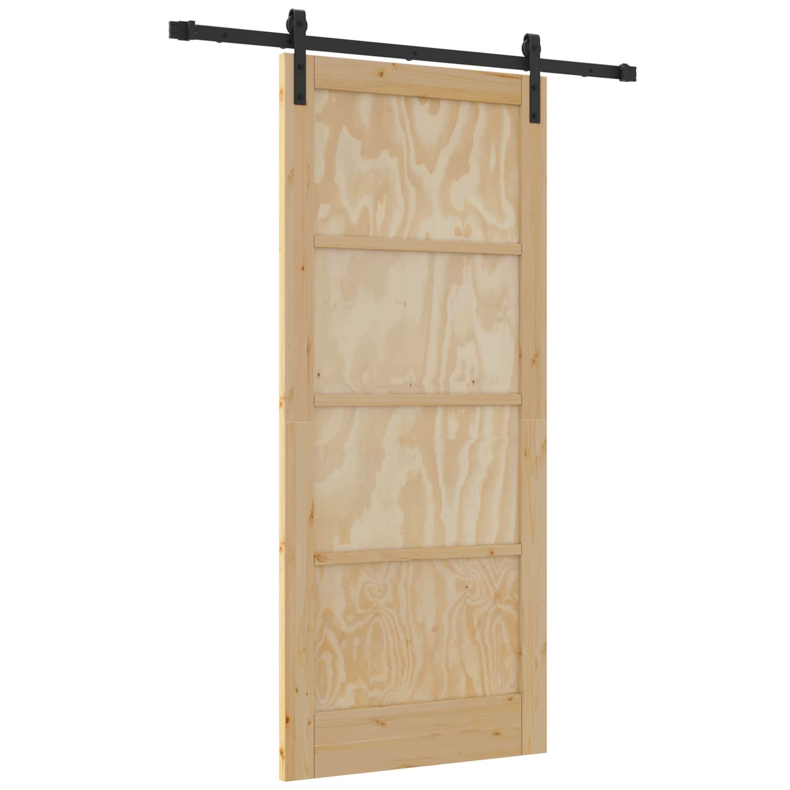 Porta scorrevole Legno massello di Pino Naturale 86 x 198,5 cm