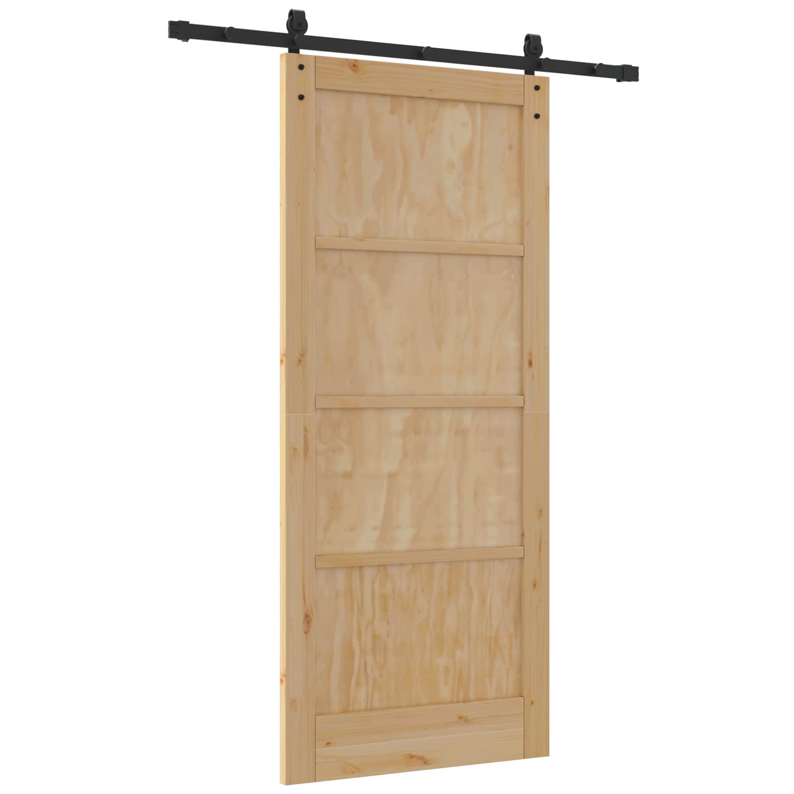 Porta scorrevole Legno massello di Pino Naturale 86 x 198,5 cm