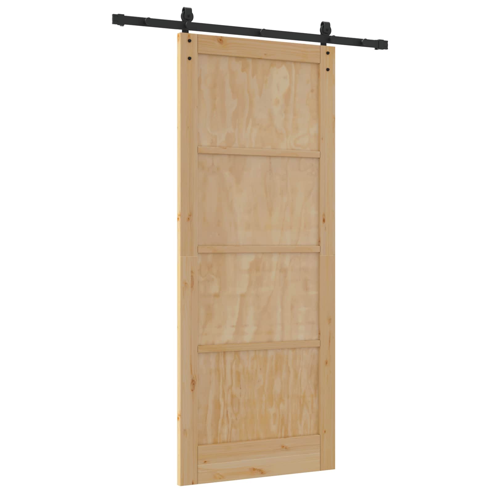 Porta Scorrevole Legno Massello di Pino Naturale 86 x 211 cm