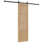 Porta Scorrevole Naturale 61 x 198,5 cm Legno Massello di Pino