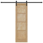 Porta Scorrevole Naturale 61 x 198,5 cm Legno Massello di Pino