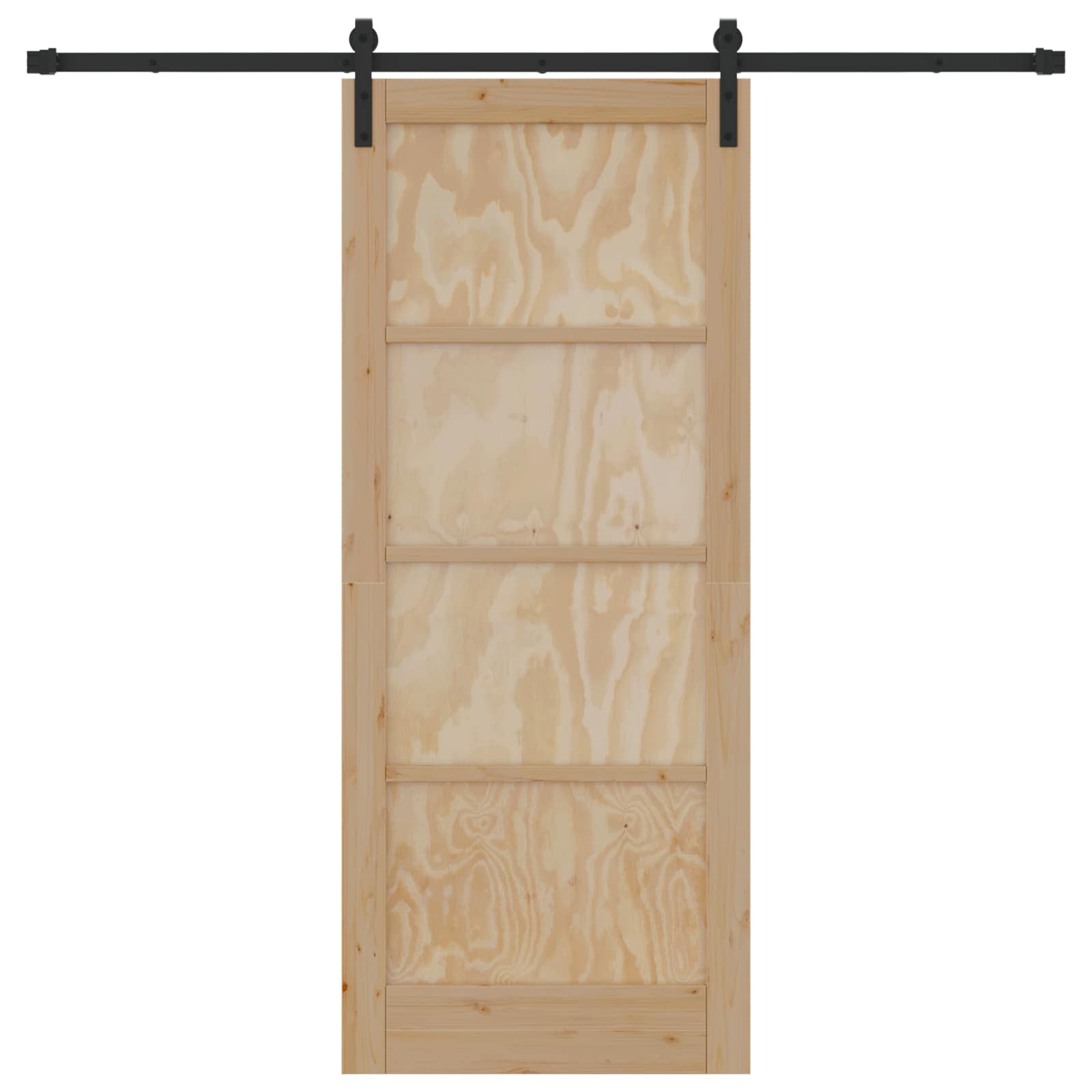 Porta Scorrevole in Legno Massello di Pino Naturale 83 x 202 cm