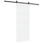 Porta Scorrevole Bianco 83 x 202 cm Legno Massello di Pino