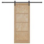 Porta Scorrevole Legno Massello di Pino Naturale 83 x 211 cm