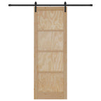 Porta scorrevole in legno massello di pino naturale 83 x 232 cm