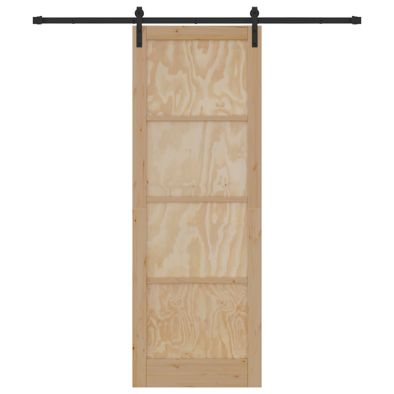 Porta scorrevole in legno massello di pino naturale 83 x 232 cm