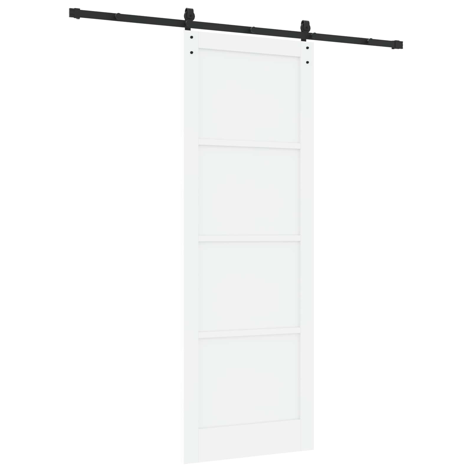 Porta Scorrevole Bianco 83 x 232 cm Legno Massello di Pino