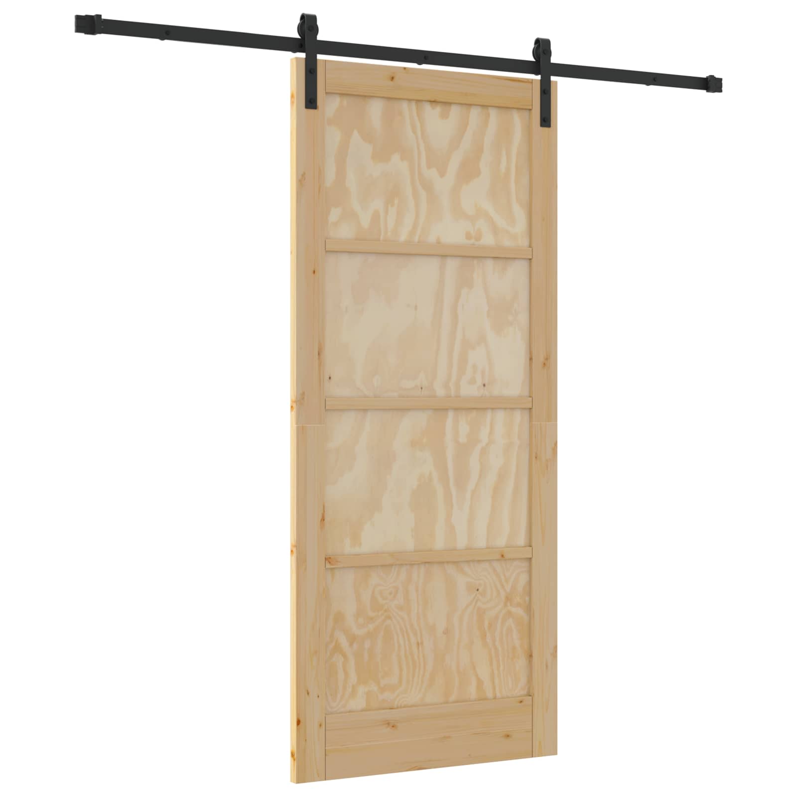 Porta Scorrevole Legno Massello di Pino Naturale 86 x 198,5 cm