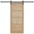 Porta Scorrevole Legno Massello di Pino Naturale 86 x 198,5 cm