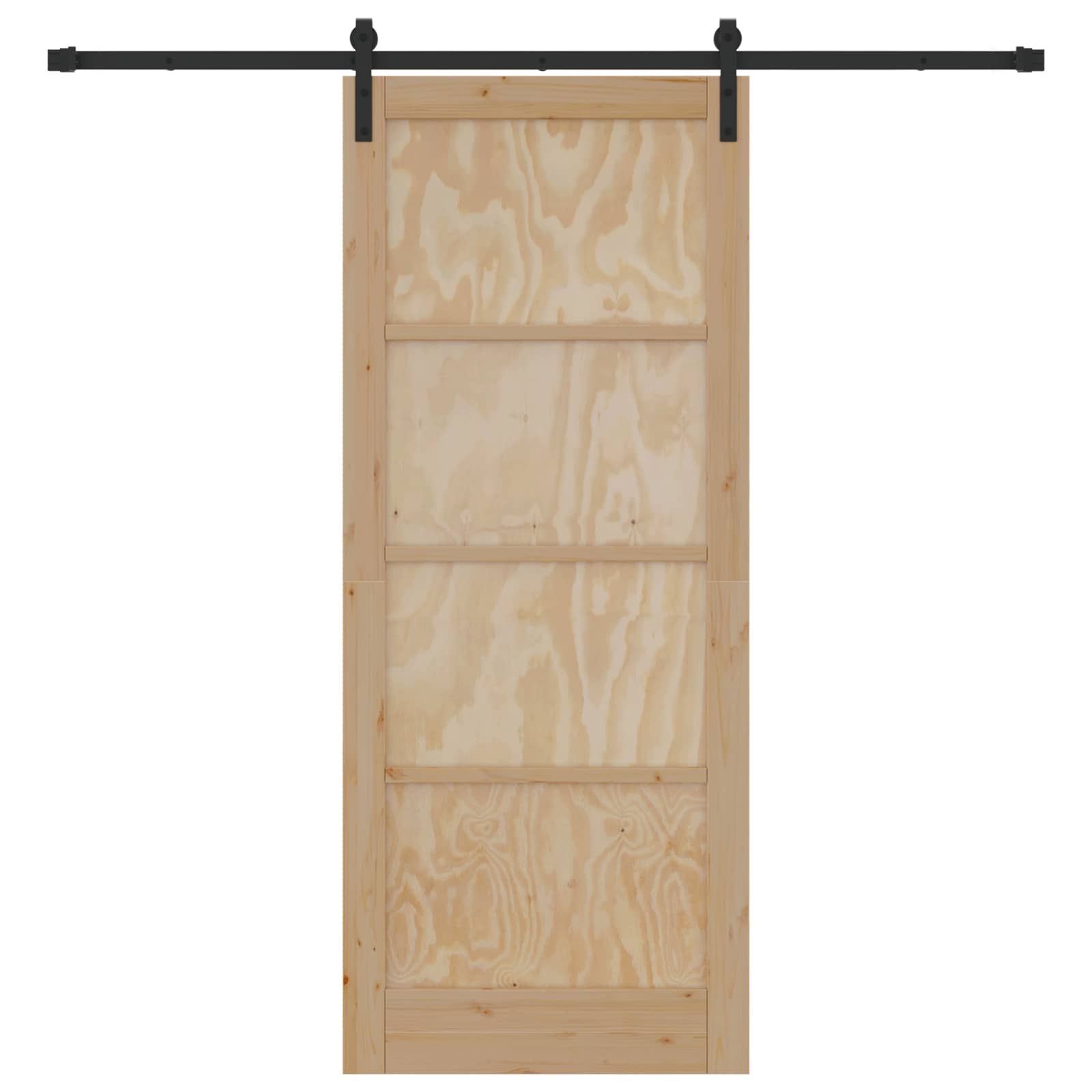 Porta scorrevole in legno massello di pino naturale 86 x 211 cm