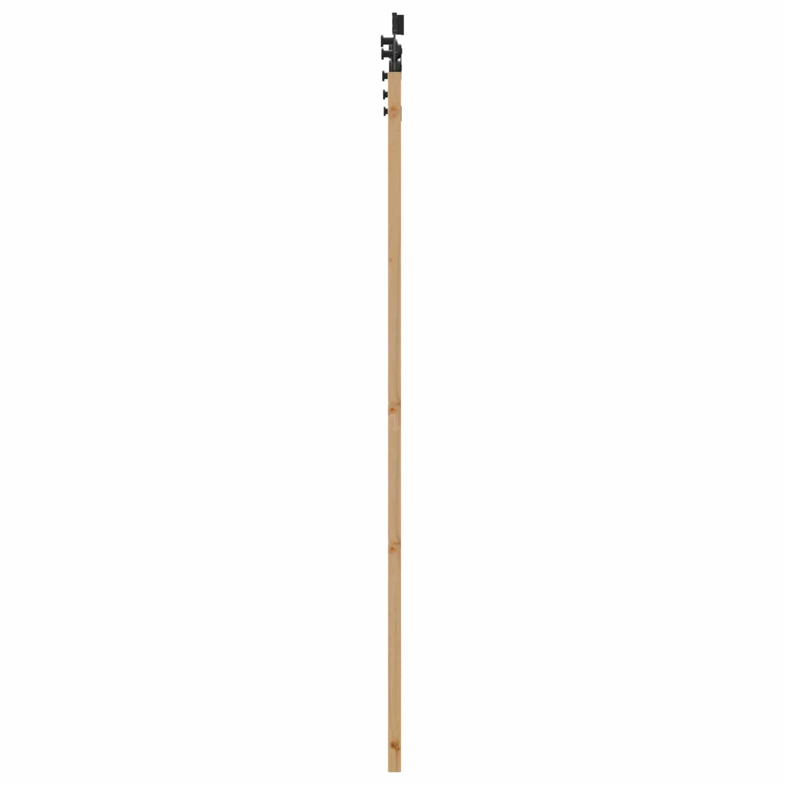 Porta Scorrevole Legno Pino Naturale e Nero 61 x 198,5 cm