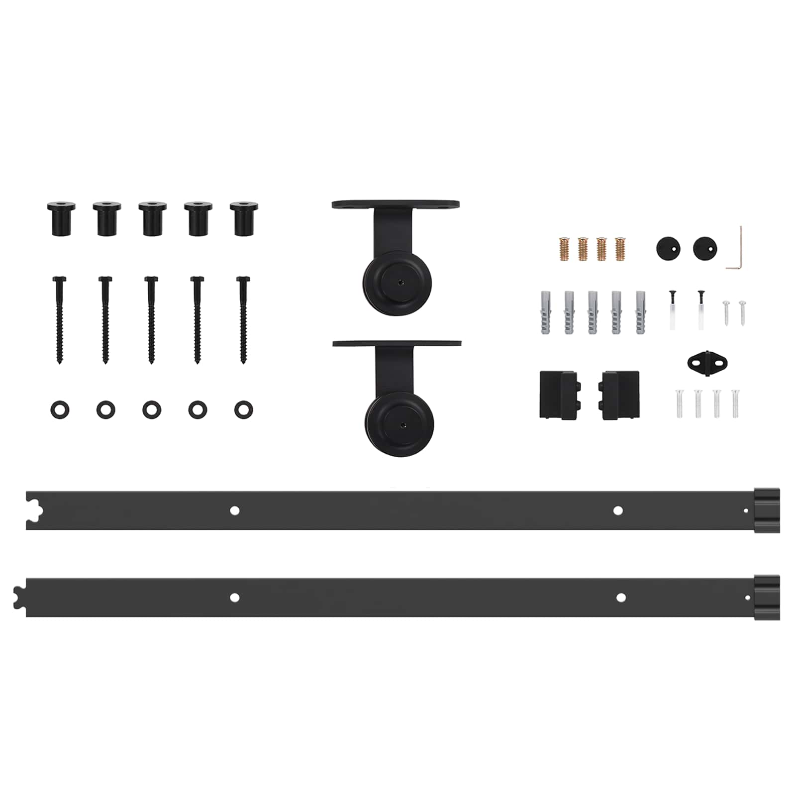 Porta Scorrevole Legno Pino Naturale e Nero 83 x 211 cm
