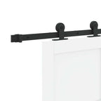 Porta scorrevole in legno di pino 83 x 232 cm bianco e nero