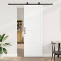 Porta scorrevole in legno di pino 83 x 232 cm bianco e nero