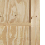 Porta scorrevole in legno di pino naturale e nero 86 x 211 cm
