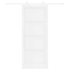 Porta Scorrevole Bianco 83 x 202 cm Legno Massello di Pino