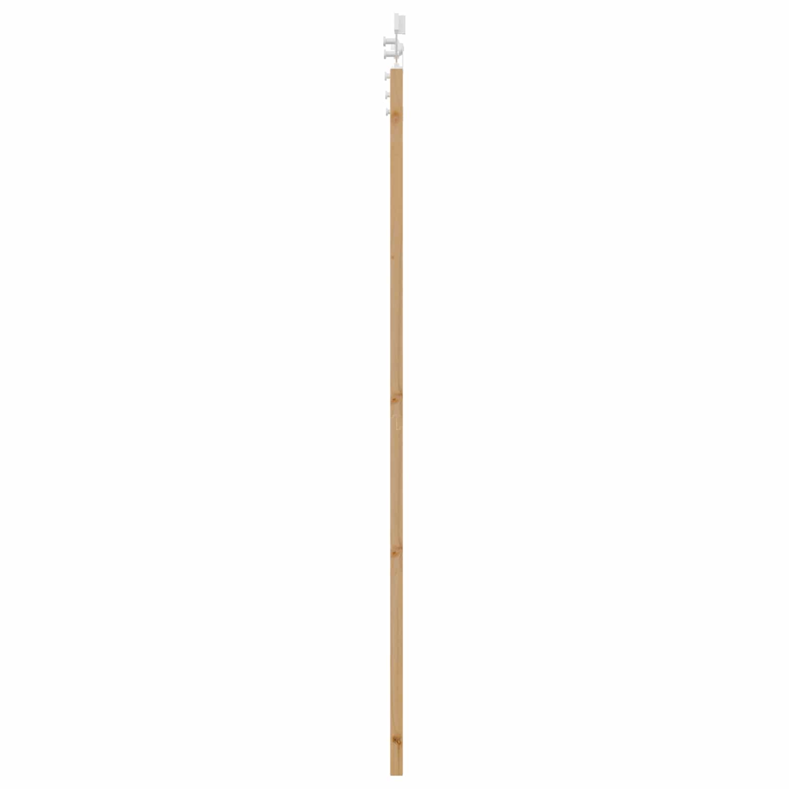 Porta Scorrevole Legno Pino Naturale e Bianco 83 x 211 cm