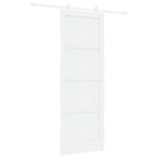 Porta Scorrevole Bianco 83 x 232 cm Legno Massello di Pino
