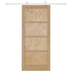 Porta scorrevole in legno di pino naturale e bianco 86 x 198,5 cm