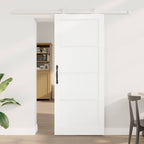 Porta Scorrevole Legno Massello di Pino Bianco 83 x 202 cm
