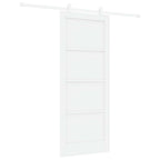 Porta Scorrevole Legno Massello di Pino Bianco 83 x 202 cm