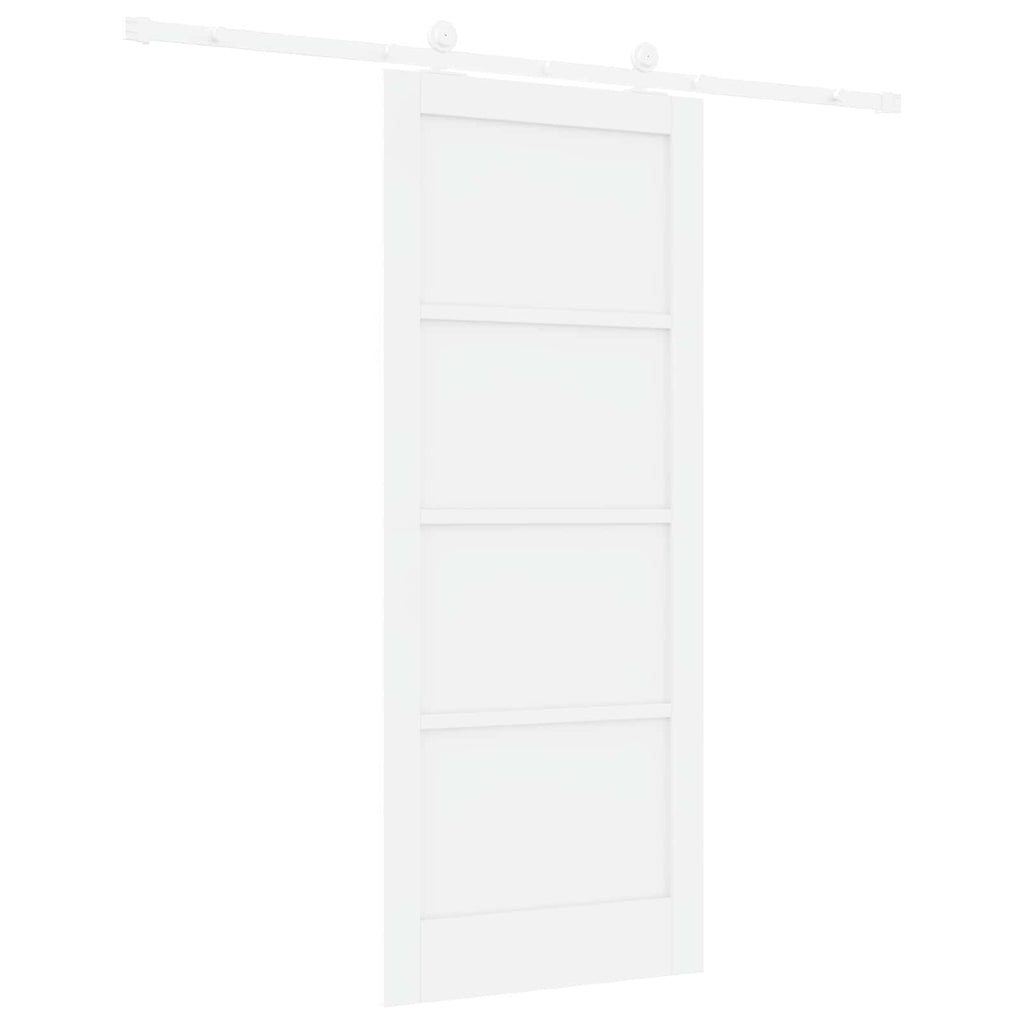 Porta Scorrevole Legno Massello di Pino Bianco 83 x 202 cm
